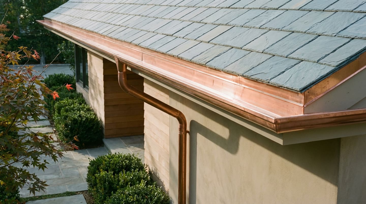Seamless aluminum gutter installation in Los Angeles